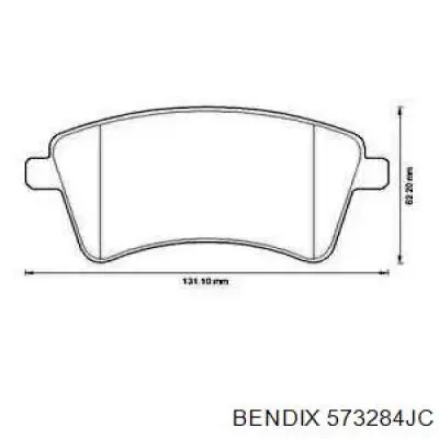 Передні тормозні колодки 573284JC Jurid/Bendix