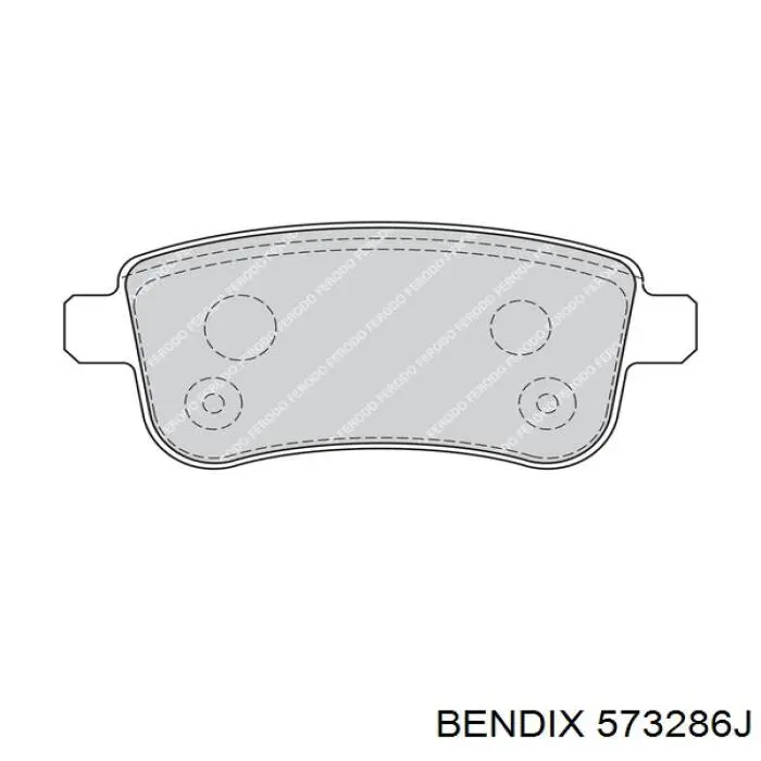 573286J Jurid/Bendix Колодки гальмівні задні, дискові