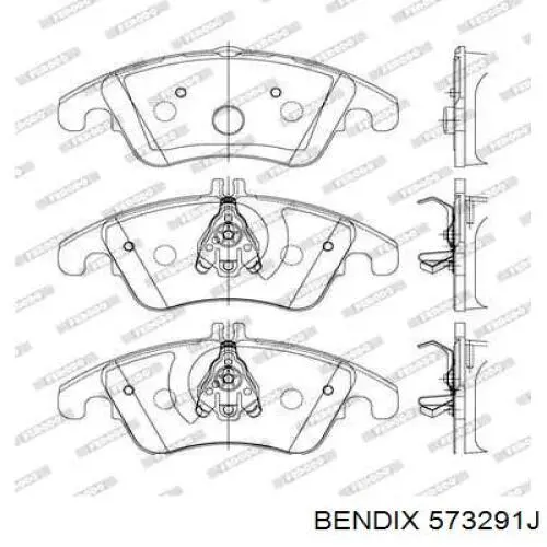 573291J Jurid/Bendix Передні гальмівні колодки