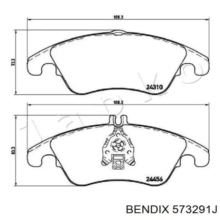 Гальмівні колодки Jurid/Bendix 573291J ціна, від 42.06 USD