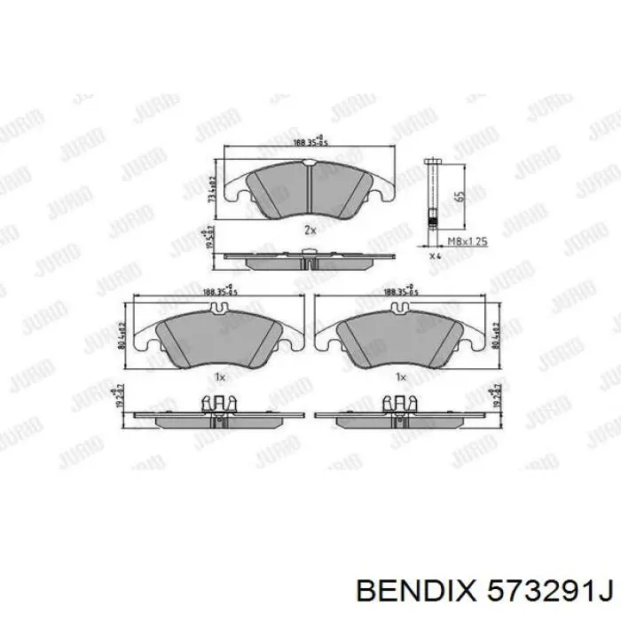 Купити 573291J Jurid/Bendix Колодки гальмівні передні, дискові