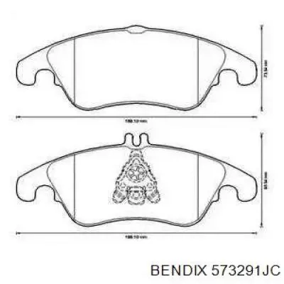 Гальмівні колодки Jurid/Bendix 573291JC ціна, від 56.26 USD