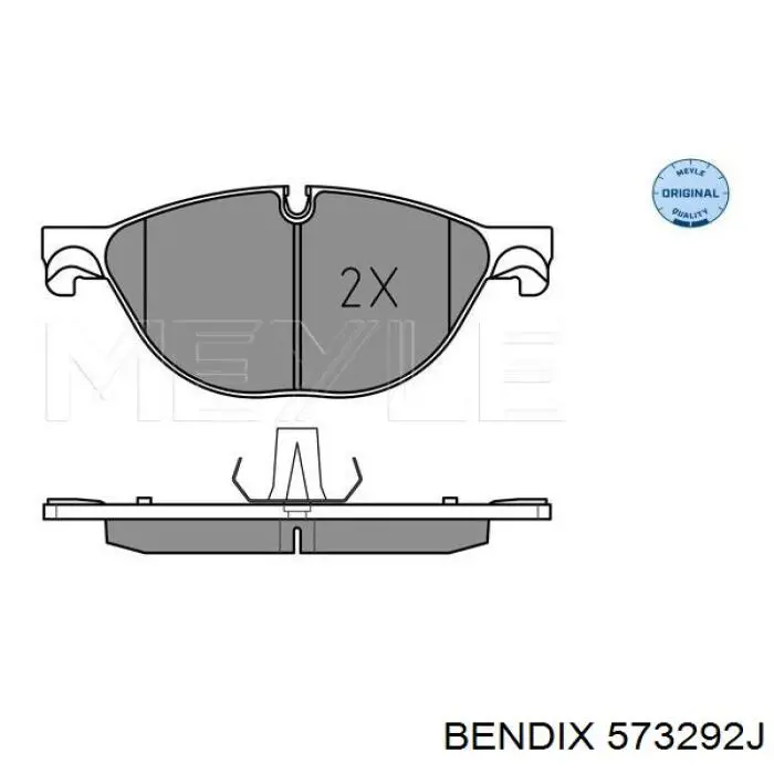 Передні тормозні колодки 573292J Jurid/Bendix