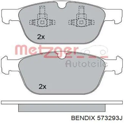 573293J Jurid/Bendix Передні гальмівні колодки
