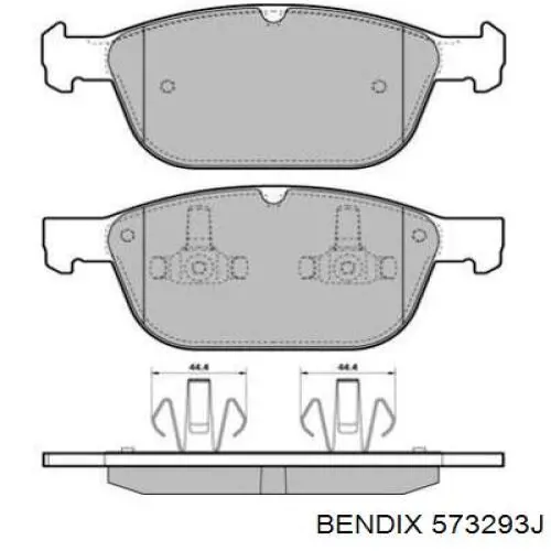 Тормозні колодки Jurid/Bendix 573293J