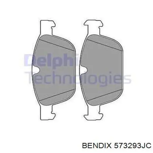 573293JC Jurid/Bendix Передні гальмівні колодки