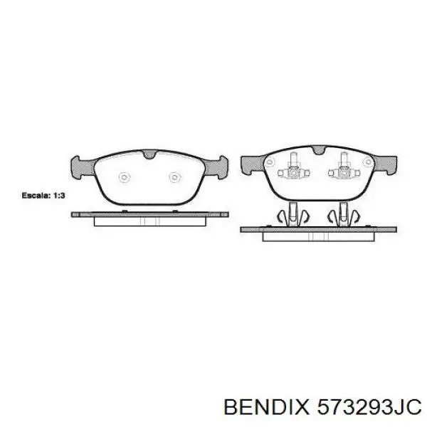 Тормозні колодки Jurid/Bendix 573293JC