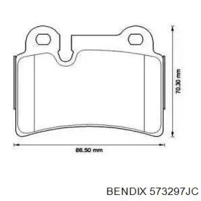 Задні гальмівні колодки Jurid/Bendix 573297JC ціна, від 33.98 USD