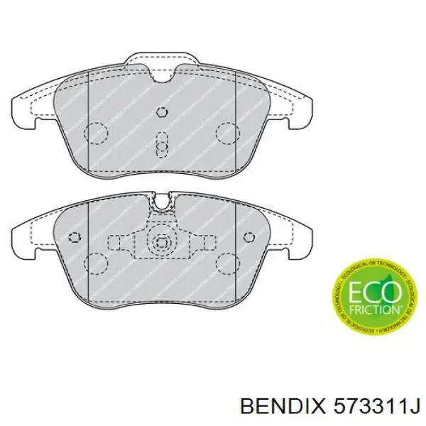 573311J Jurid/Bendix Передні гальмівні колодки