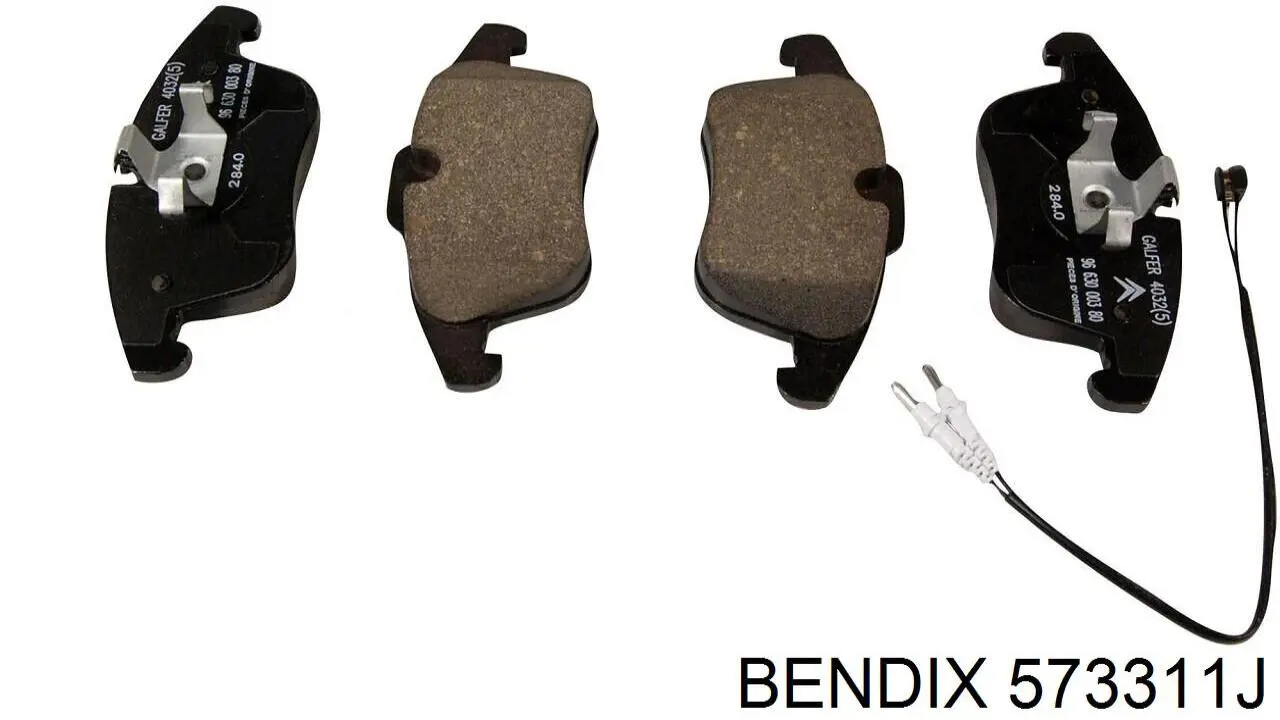 Тормозні колодки Jurid/Bendix 573311J