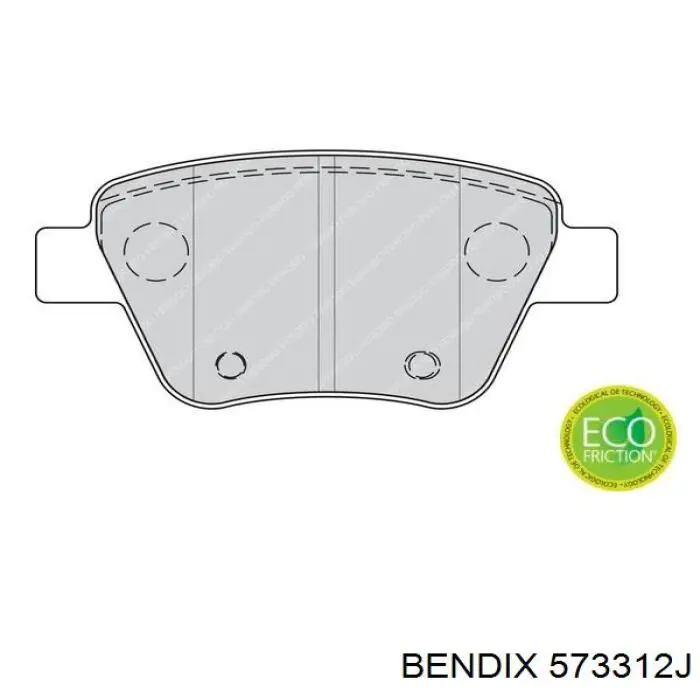 Задні дискові колодки Jurid/Bendix 573312J