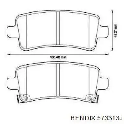 Задні гальмівні колодки Jurid/Bendix 573313J ціна, від 27.27 USD