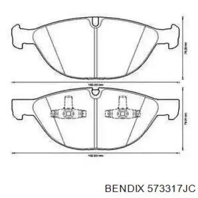Купити 573317JC Jurid/Bendix Колодки гальмівні передні, дискові