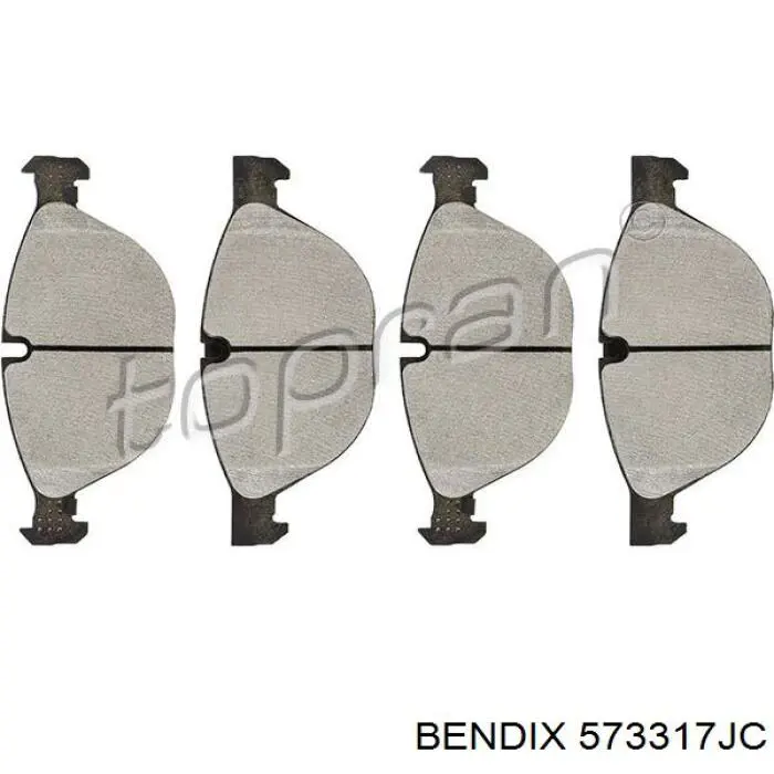 573317JC Jurid/Bendix колодки гальмівні передні, дискові