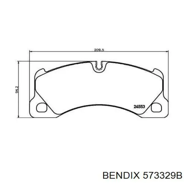 Тормозні колодки Jurid/Bendix 573329B