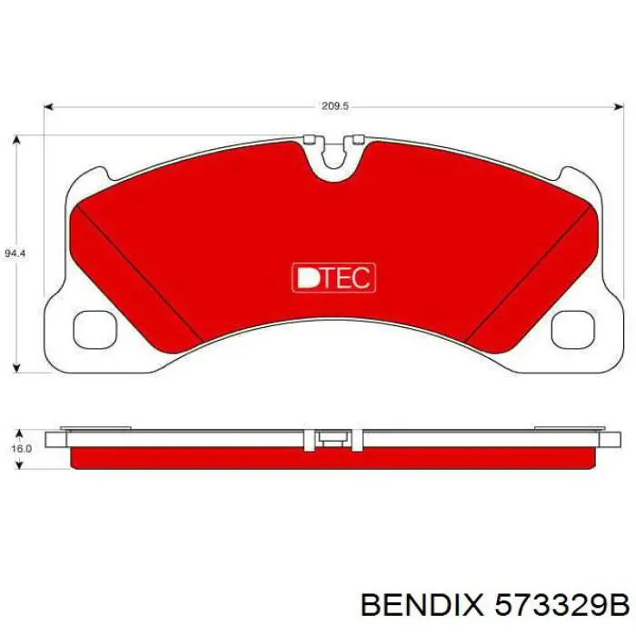 Гальмівні колодки Jurid/Bendix 573329B ціна, від 60.49 USD
