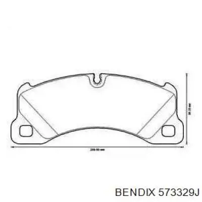 Колодки гальмівні передні, дискові 573329J Jurid/Bendix