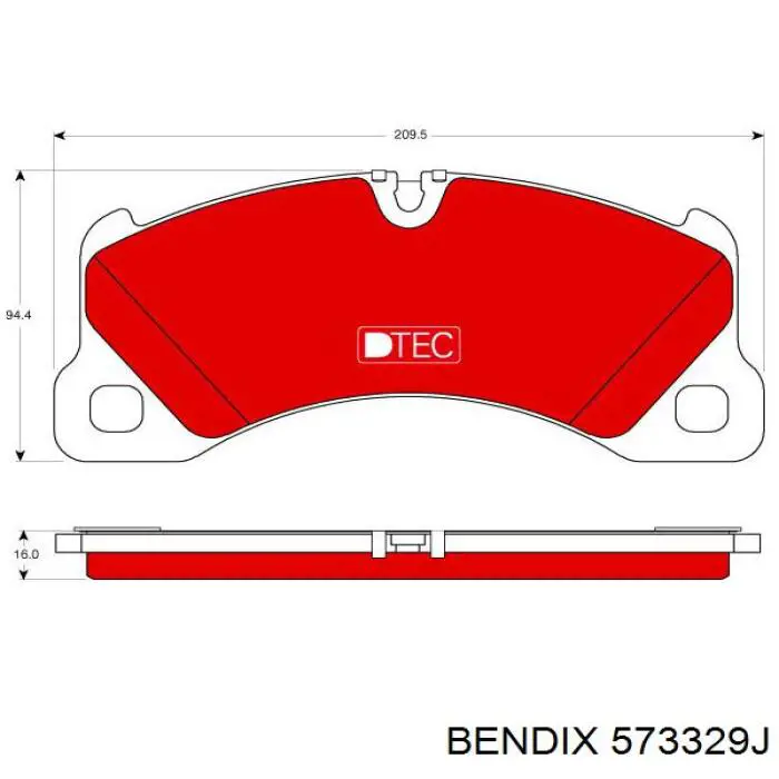 Купити 573329J Jurid/Bendix Колодки гальмівні передні, дискові
