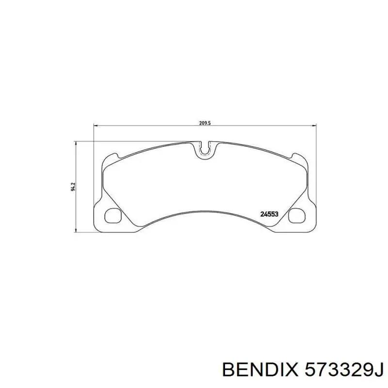 Гальмівні колодки Jurid/Bendix 573329J ціна, від 70.51 USD