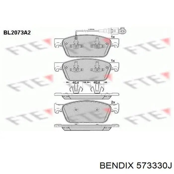 Передні тормозні колодки 573330J Jurid/Bendix