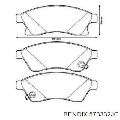 Передні тормозні колодки 573332JC Jurid/Bendix