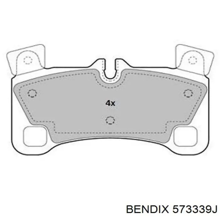 573339J Jurid/Bendix Колодки гальмівні задні, дискові