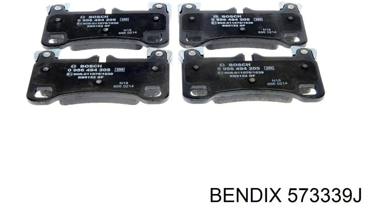 Задні гальмівні колодки 573339J Jurid/Bendix