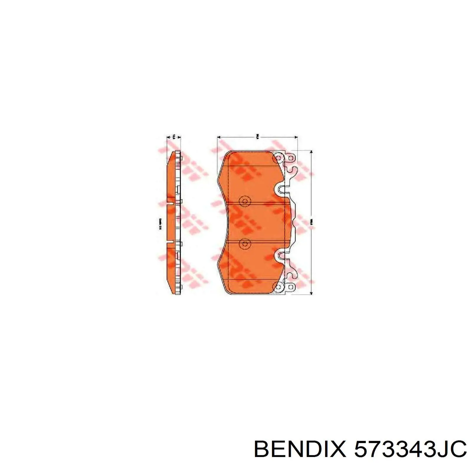 Гальмівні колодки Jurid/Bendix 573343JC ціна, від 63.79 USD