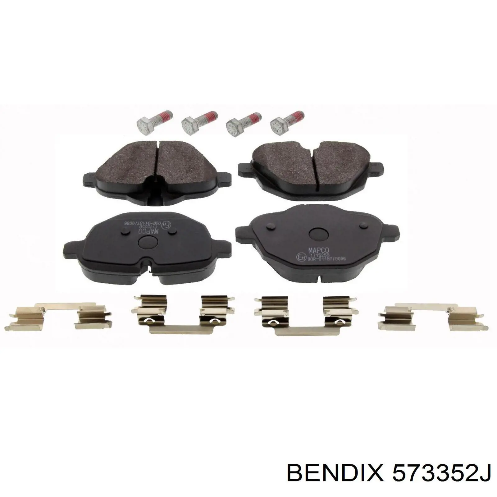 Задні дискові колодки Jurid/Bendix 573352J