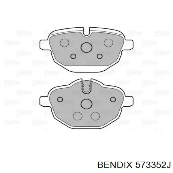 573352J Jurid/Bendix Колодки гальмівні задні, дискові
