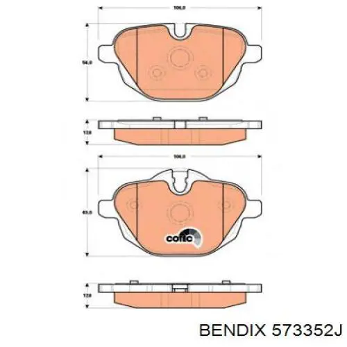 Купити 573352J Jurid/Bendix Задні колодки