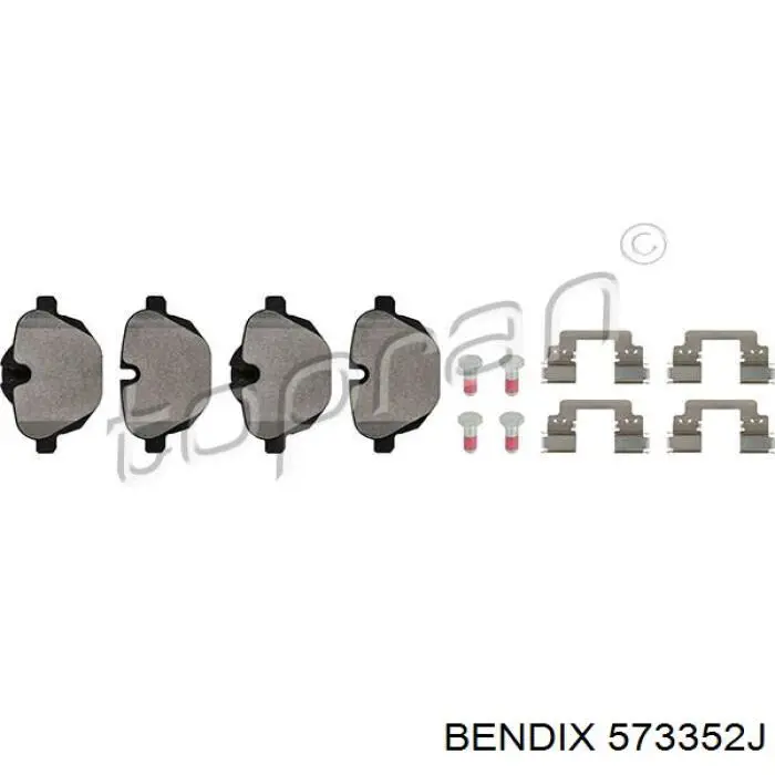 Купити 573352J Jurid/Bendix Задні колодки