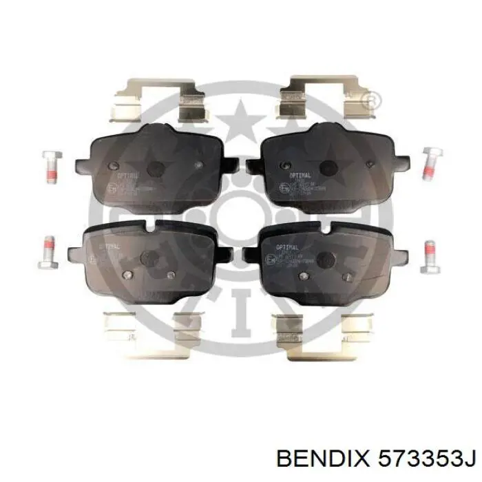 573353J Jurid/Bendix колодки гальмові задні, дискові