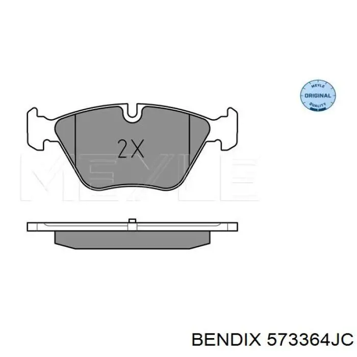 Колодки гальмівні передні, дискові 573364JC Jurid/Bendix