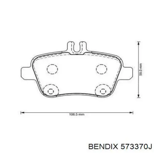 573370J Jurid/Bendix Колодки гальмівні задні, дискові