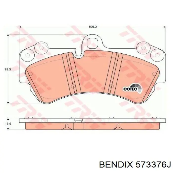 Купити 573376J Jurid/Bendix Колодки гальмівні передні, дискові