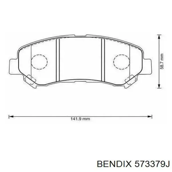 Колодки гальмівні передні, дискові 573379J Jurid/Bendix