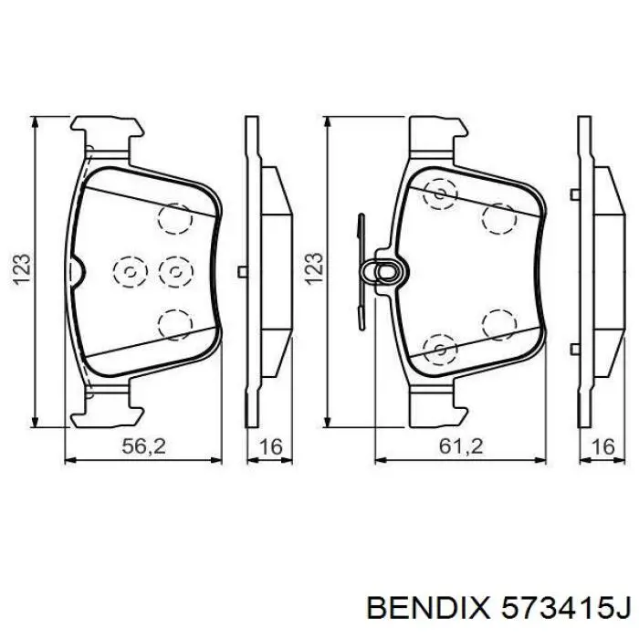 Купити 573415J Jurid/Bendix Задні колодки