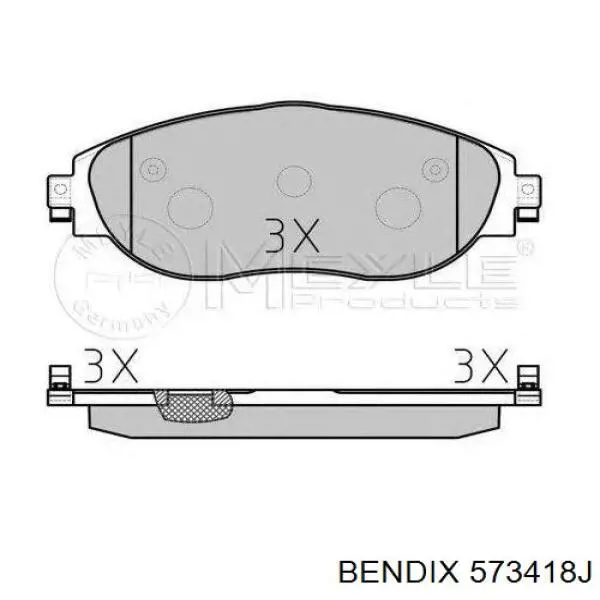 Гальмівні колодки Jurid/Bendix 573418J ціна, від 47.83 USD