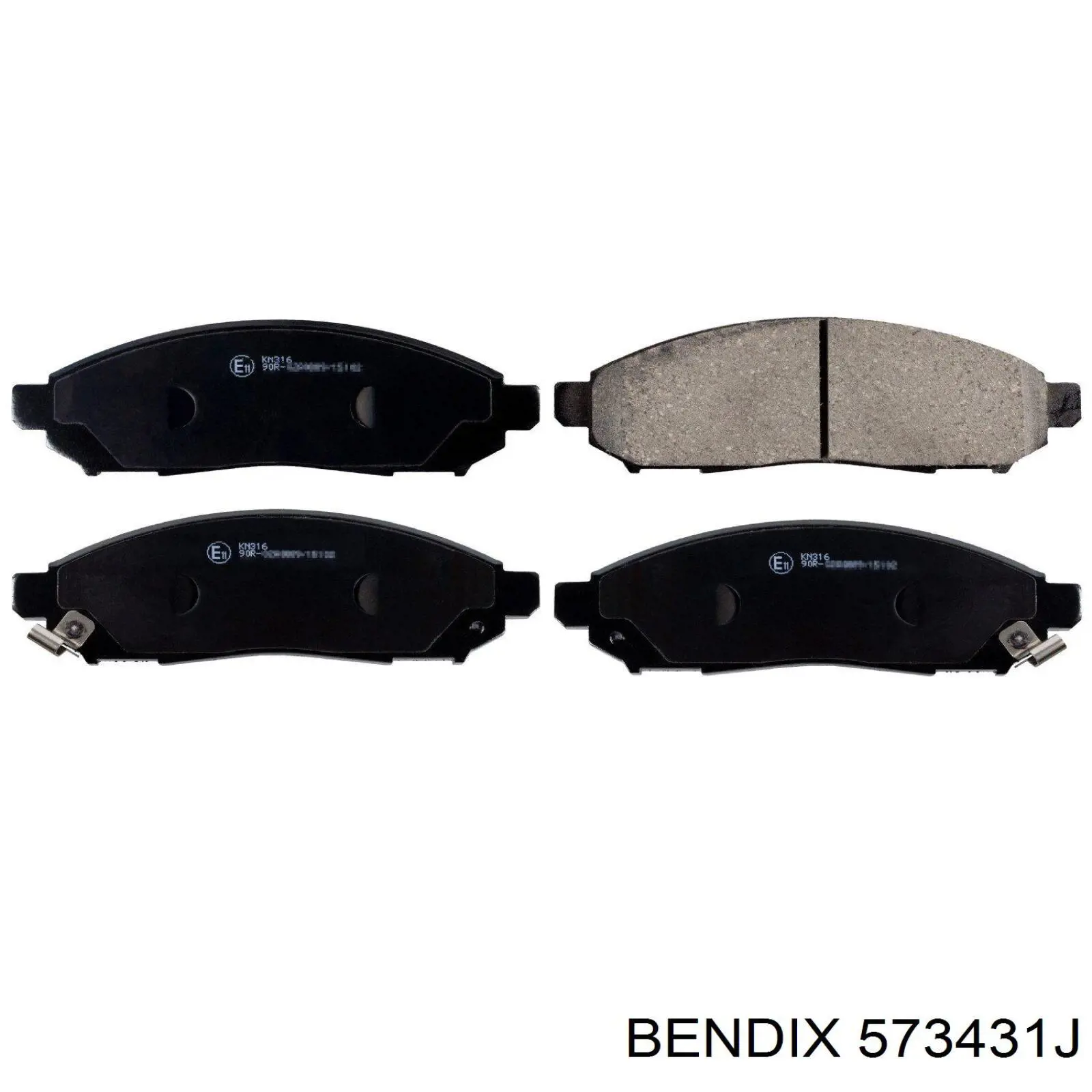 Передні тормозні колодки 573431J Jurid/Bendix
