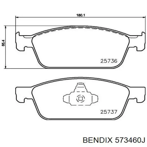 Гальмівні колодки Jurid/Bendix 573460J ціна, від 34.40 USD