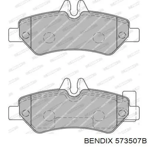 Купити 573507B Jurid/Bendix Задні колодки