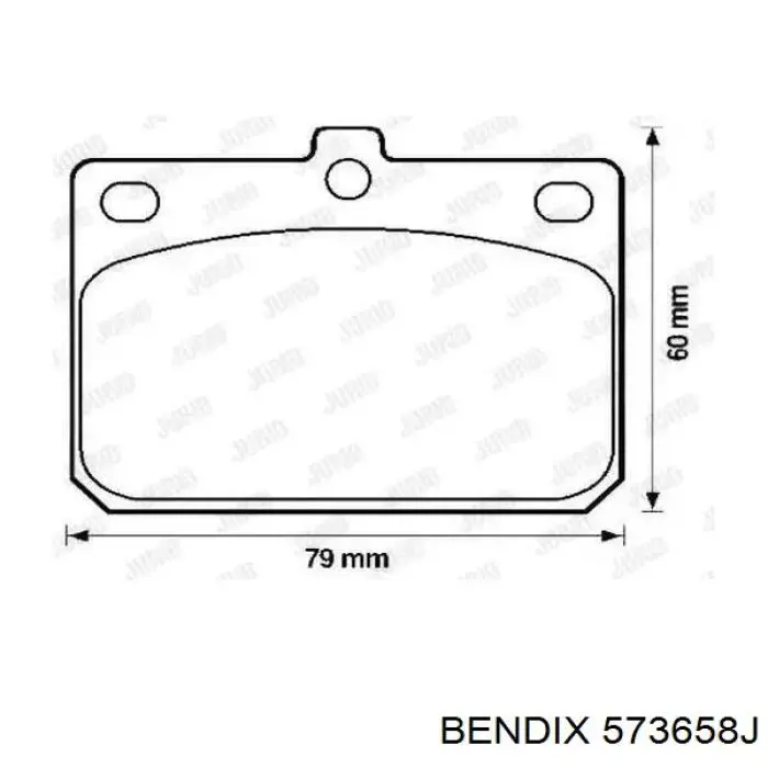 Задні гальмівні колодки Jurid/Bendix 573658J ціна, від 21.88 USD