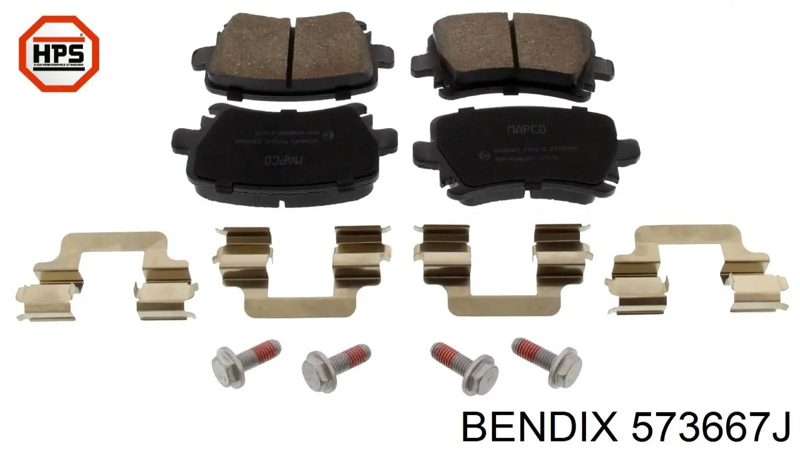Задні дискові колодки Jurid/Bendix 573667J