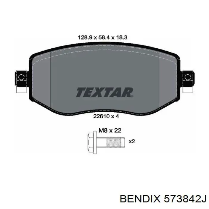 Купити 573842J Jurid/Bendix Колодки гальмівні передні, дискові
