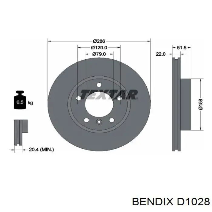 D1028 Jurid/Bendix Передні гальмівні колодки