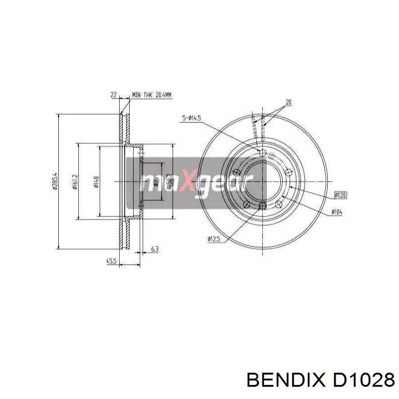 Гальмівні колодки Jurid/Bendix D1028 ціна, від 43.16 USD