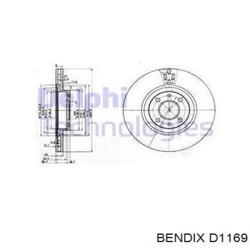 D1169 Jurid/Bendix колодки гальмівні передні, дискові