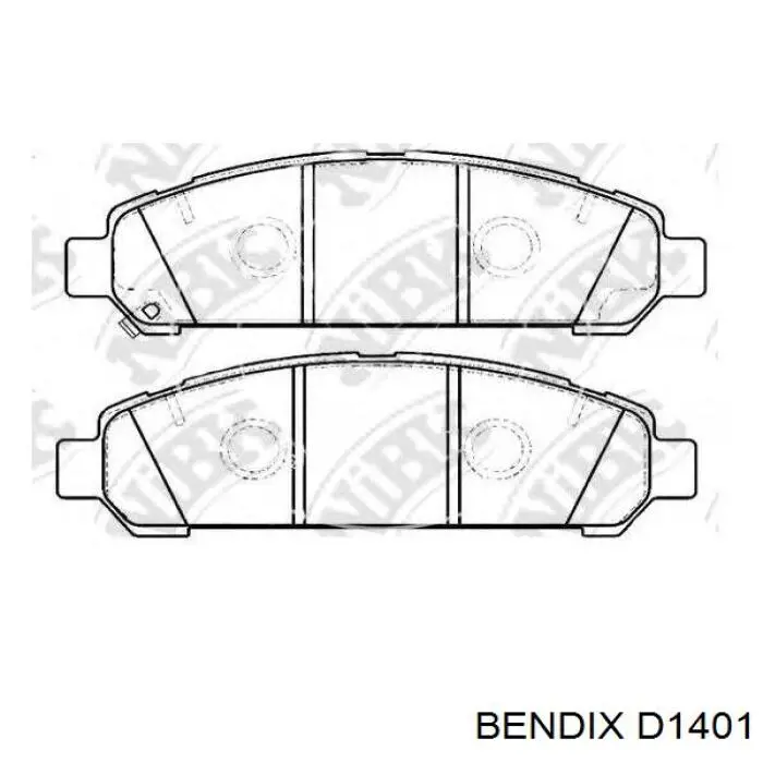 Гальмівні колодки Jurid/Bendix D1401 ціна, від 30.59 USD