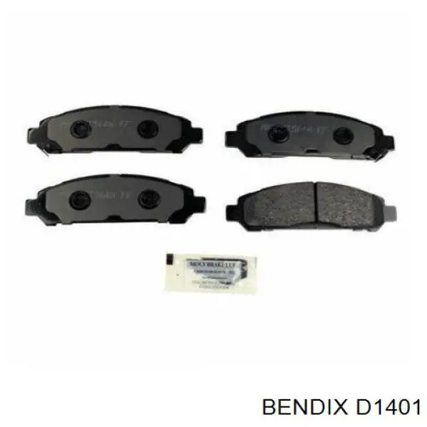 D1401 Jurid/Bendix колодки гальмівні передні, дискові